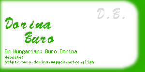 dorina buro business card